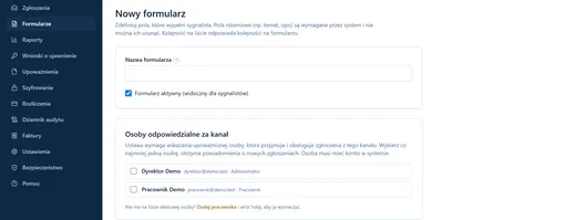 Kreator formularzy zgłoszeniowych bez kodu: pola, sekcje i tłumaczenia dopasujesz sam.